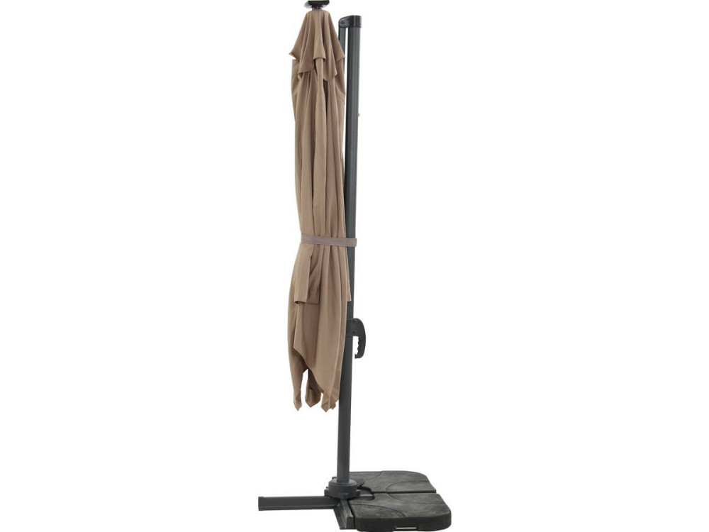 Parasol de jardin LED Alu "Sun 4 Luxe" - Rectangular -  3 x 4 m - Topo