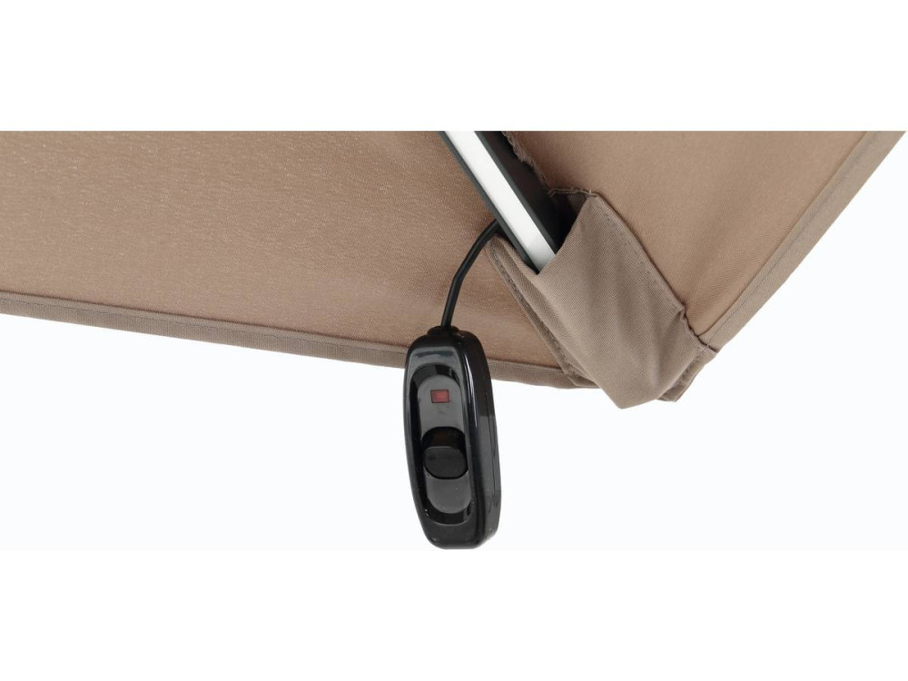 Parasol de jardin LED Alu "Sun 4 Luxe" - Rectangular -  3 x 4 m - Topo
