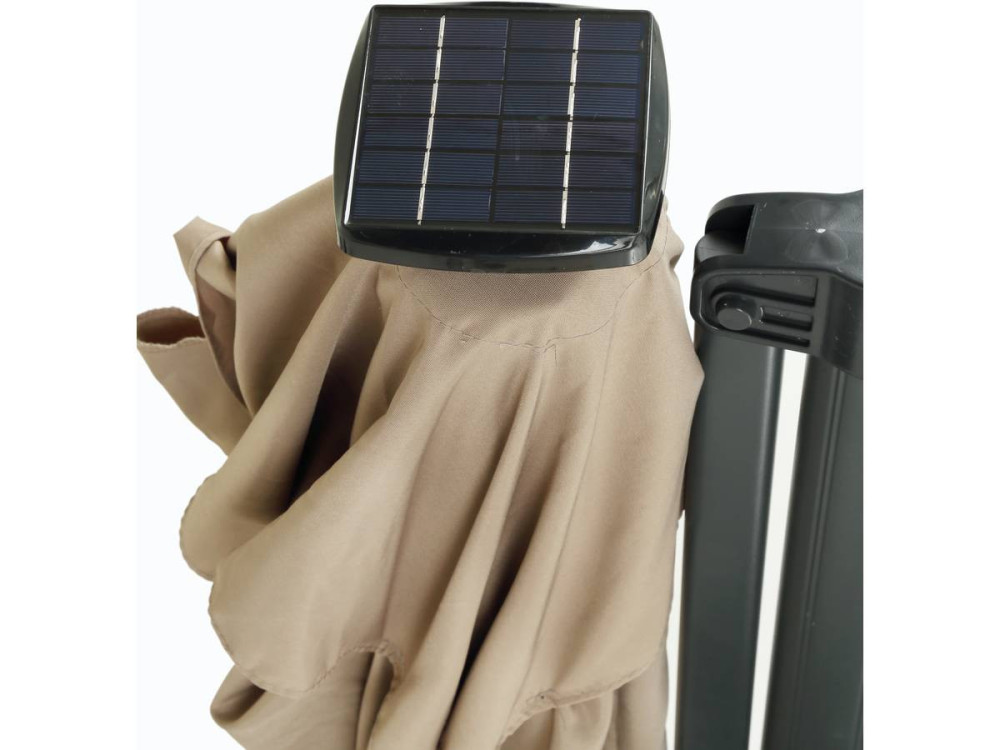 Parasol de jardin LED Alu "Sun 4 Luxe" - Rectangular -  3 x 4 m - Topo
