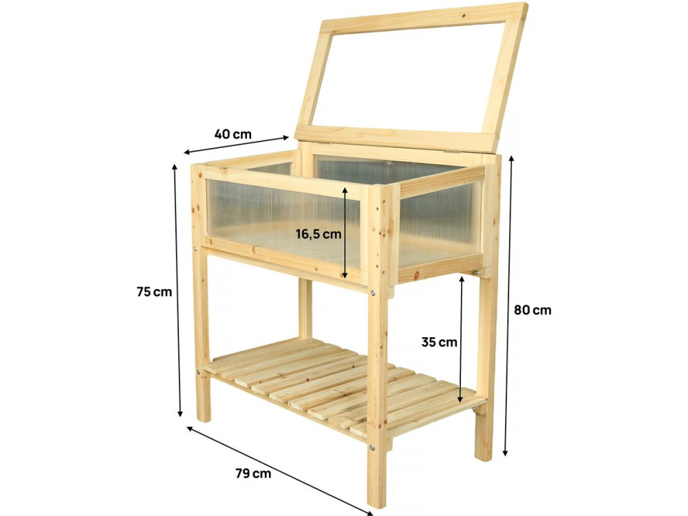Huerto urbano de madera con patas «Rose» - 78 x 40 x 79,5 cm