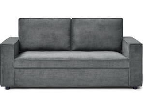 Sofá convertible de tela exprés "Clara" - 185 x 90 x 88 cm - Gris
