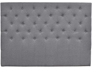 Cabecero de cama acolchado  140 cm "DÉCO" en tela - Gris