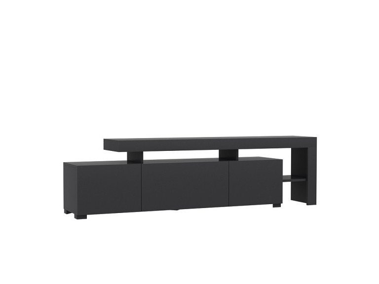 Soporte de TV de madera "Beliz" - 192 x 37 x 53 cm - Antracita