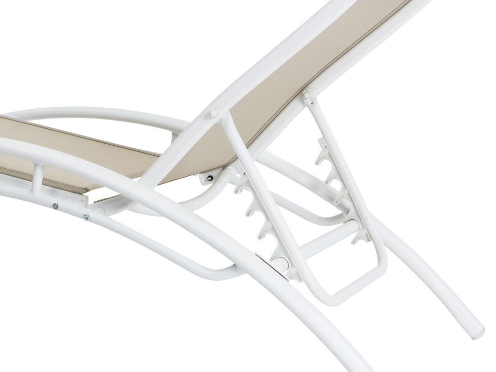 Conjunto de dos tumbonas de aluminio Beauty - "Phoenix" - Beige