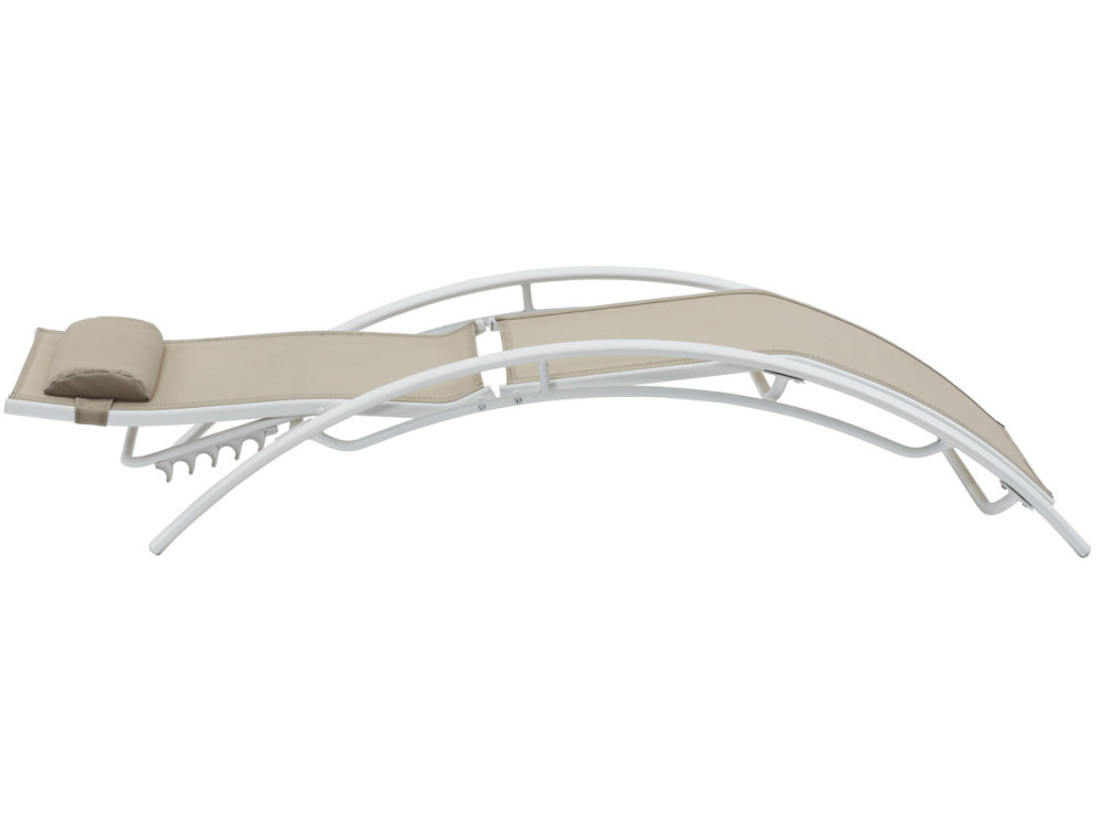 Conjunto de dos tumbonas de aluminio Beauty - "Phoenix" - Beige