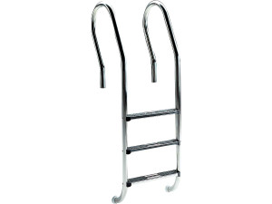 Escalera de piscina multiusos - 3 peldaños de acero inoxidable