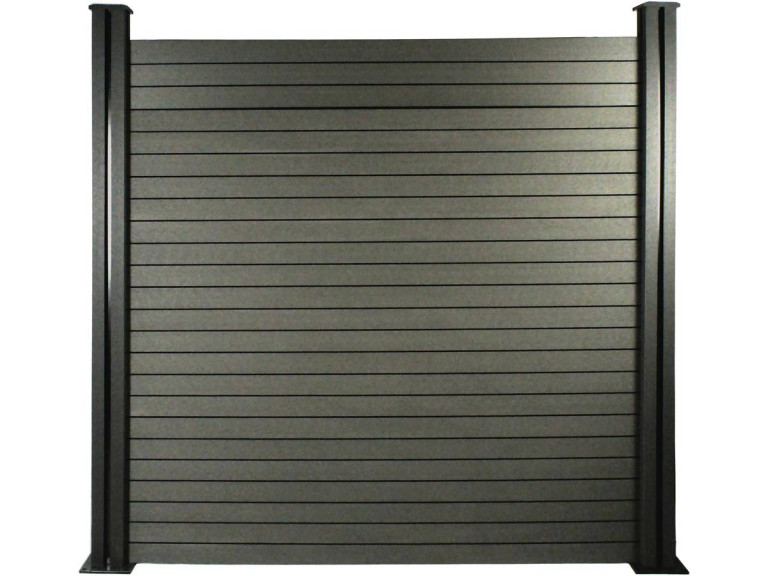 Lote de 6 lamas composite para vallas + poste - 1,60m