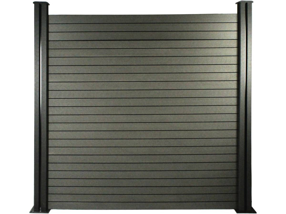 Lote de 6 lamas composite para vallas + poste - 1,60m