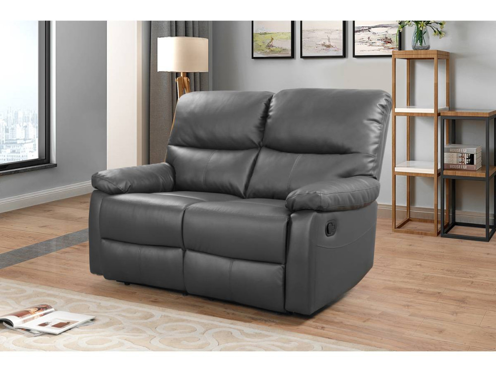 Sofá reclinable 2 plazas "Lincoln" -147 x 89 x 103 cm-Gris
