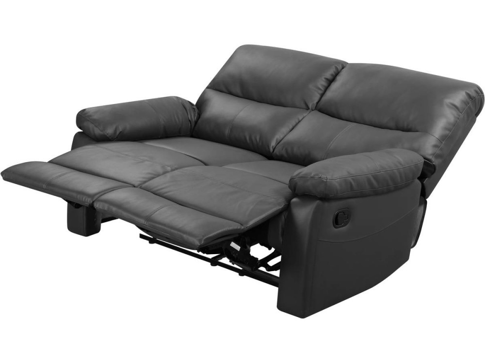 Sofá reclinable 2 plazas "Lincoln" -147 x 89 x 103 cm-Gris