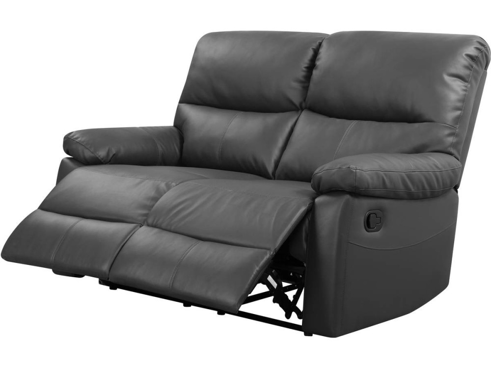 Sofá reclinable 2 plazas "Lincoln" -147 x 89 x 103 cm-Gris