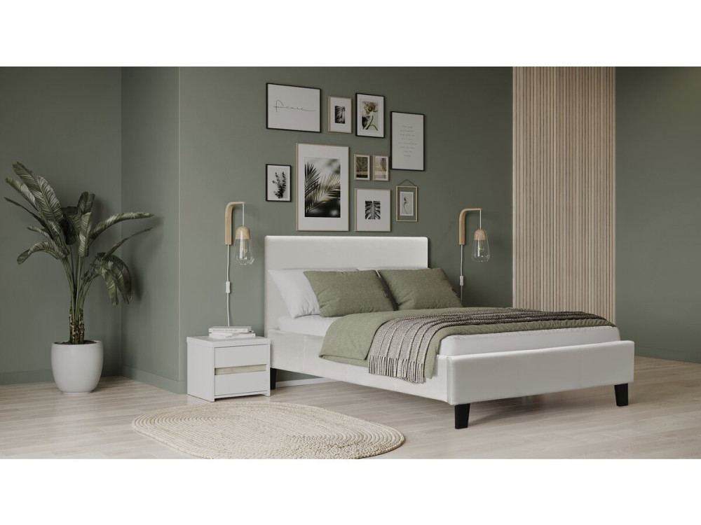 Cama "Lina" 90 x 190 cm - Beige
