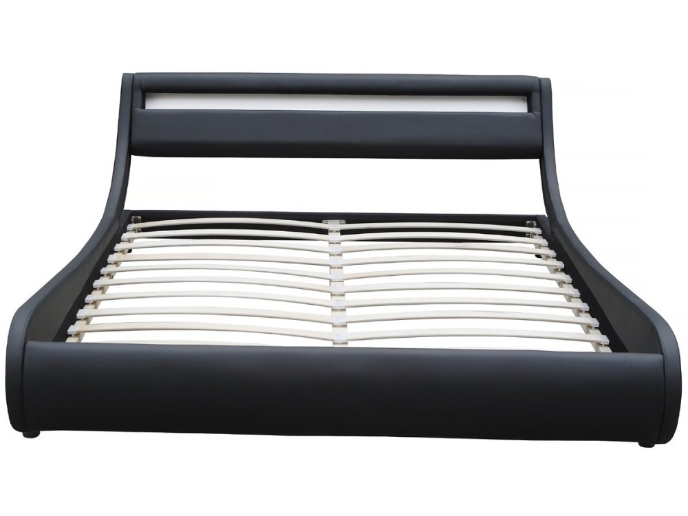 Cama LED "Natacha" - 180 x 200 cm - Negro