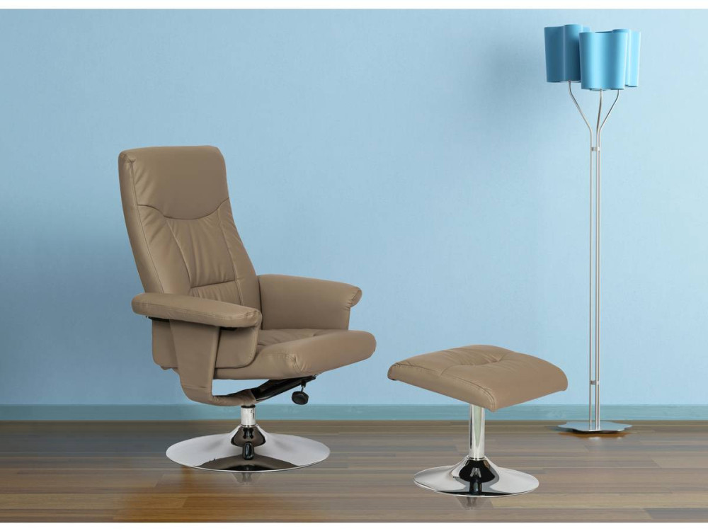 Sillón Reclinable + reposapiés “Louis” - Beige
