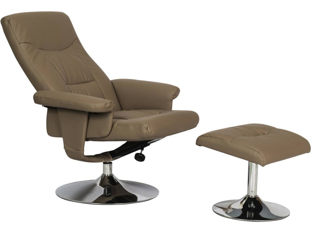 Sillón Reclinable + reposapiés “Louis” - Beige