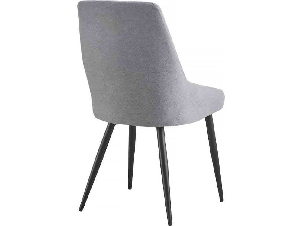 Juego de 2 sillas de tela "Lyne" - Gris