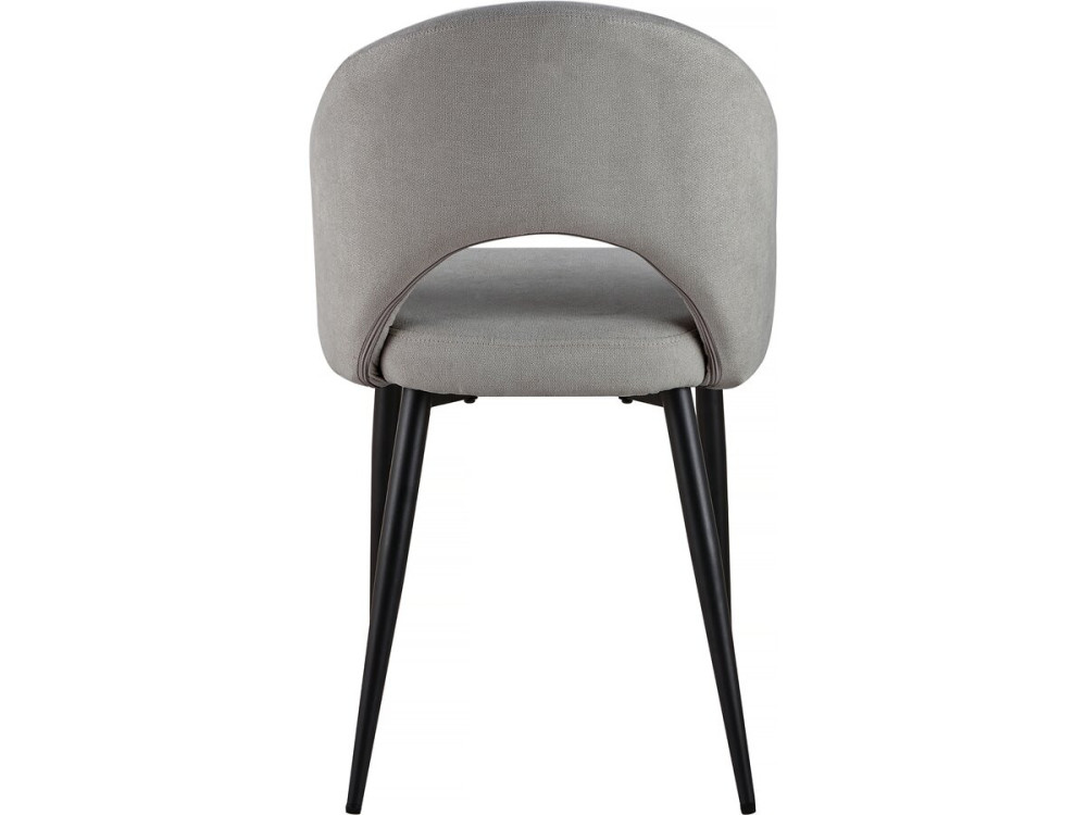 Juego de 2 sillas de comedor de tela "Alma" - Gris