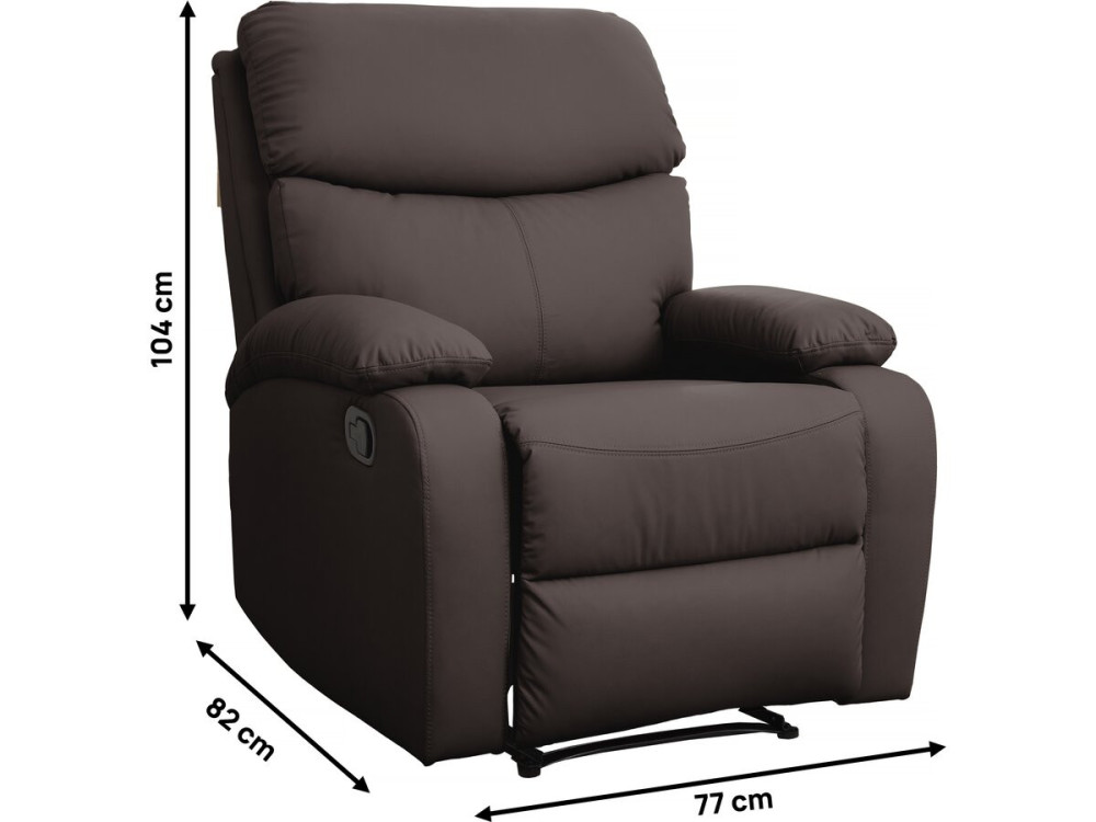 Silla reclinable "Giselle" - Marrón