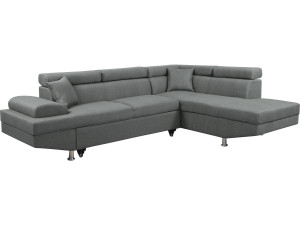 Sofá esquinero "Sophia luxe" - Gris - Esquina derecha