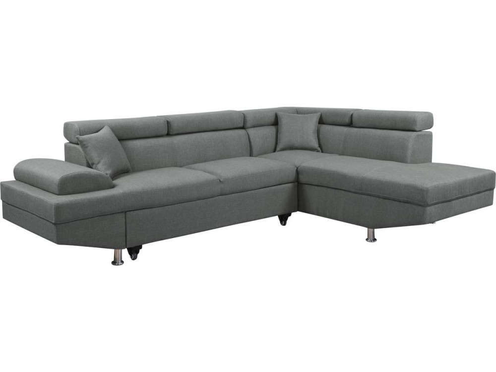 Sofá esquinero "Sophia luxe" - Gris - Esquina derecha