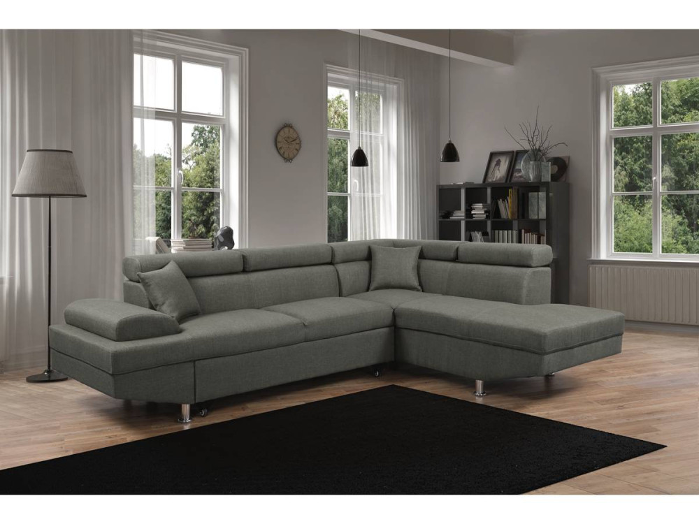 Sofá esquinero "Sophia luxe" - Gris - Esquina derecha
