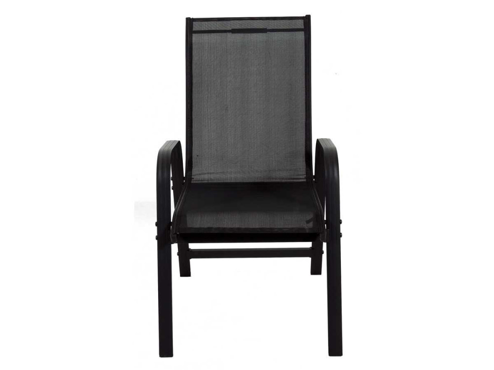 Juego de 2 sillas para jardin textileno "Porto"- Phoenix - negro