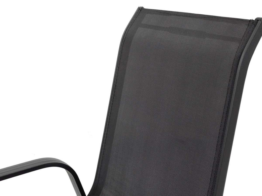 Juego de 2 sillas para jardin textileno "Porto"- Phoenix - negro