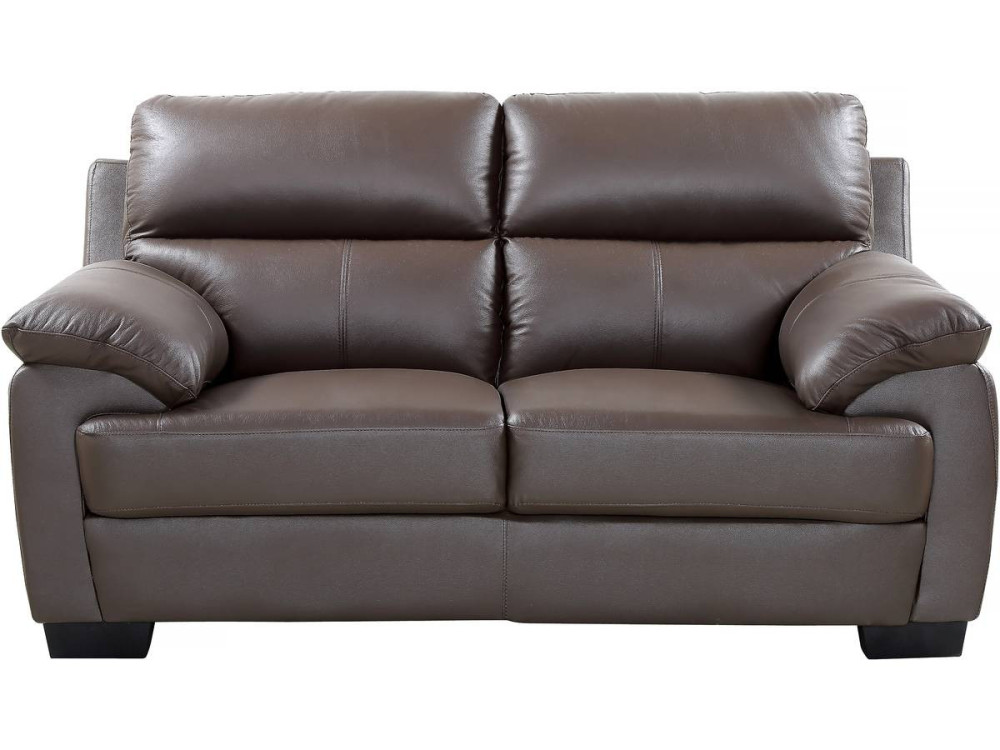 Sofá cuero/PVC "Cardiff" - 2 plazas - Chocolate