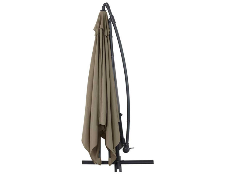 Parasol lateral de jardín Aluminio Ilios 3” – Cuadrado – 3 x 3 m  - Topo