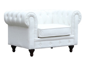 Sillón Chesterfield "Aliza" - Blanco