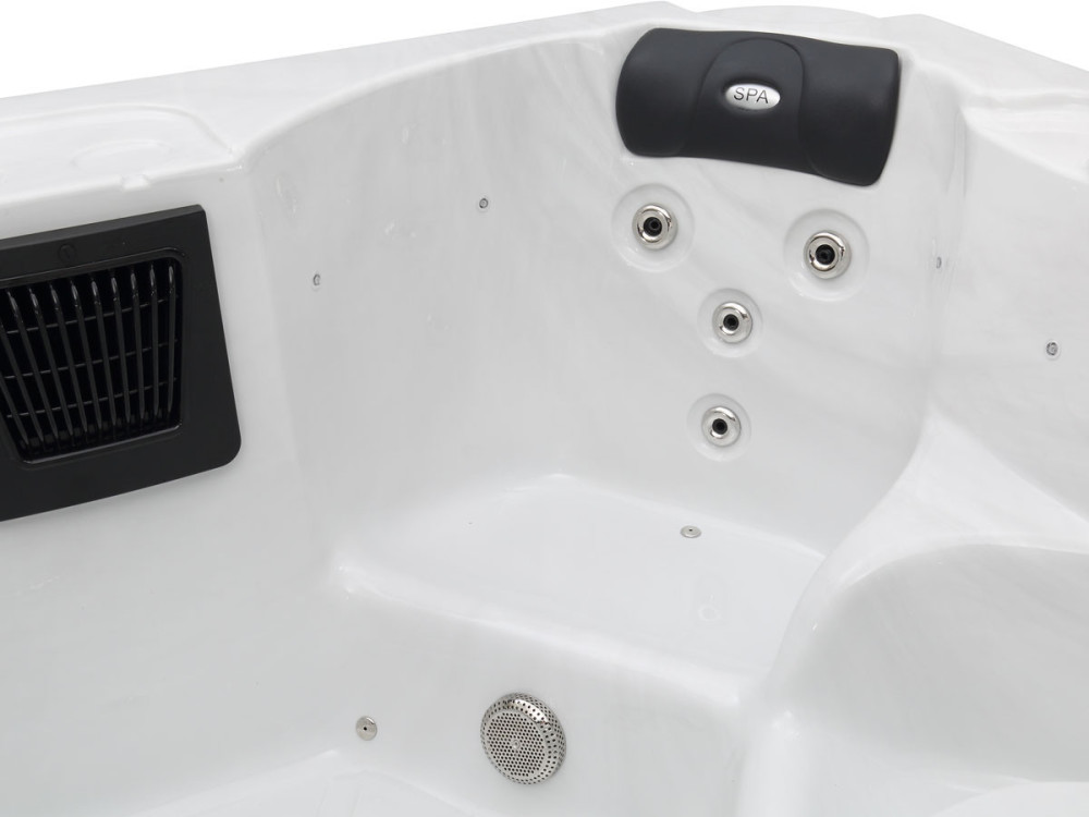 Spa LED "Haïti" 4 plazas - 210 x 152 x 78 cm - Blanco