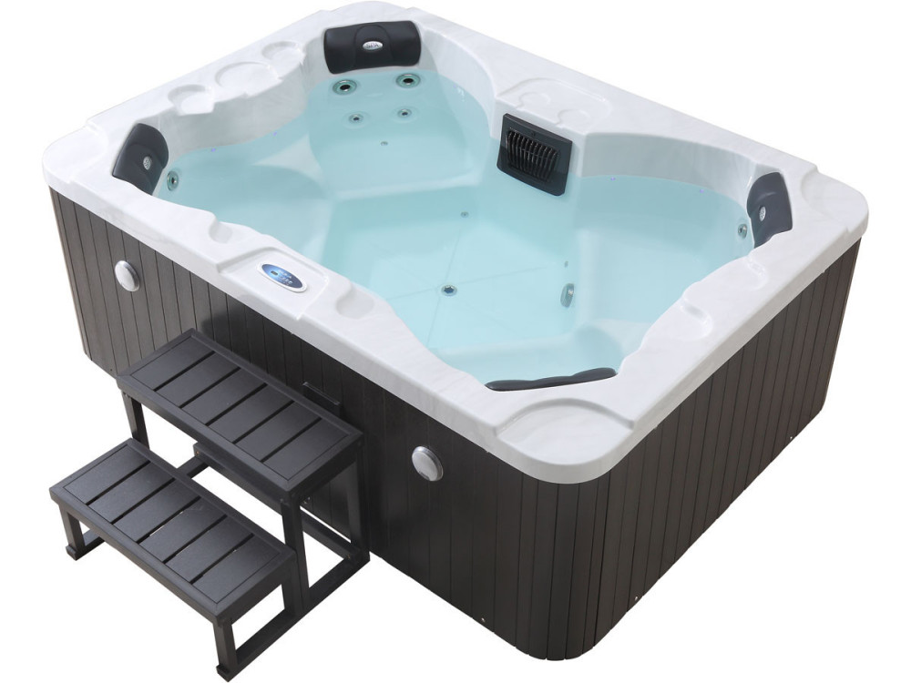 Spa LED "Haïti" 4 plazas - 210 x 152 x 78 cm - Blanco