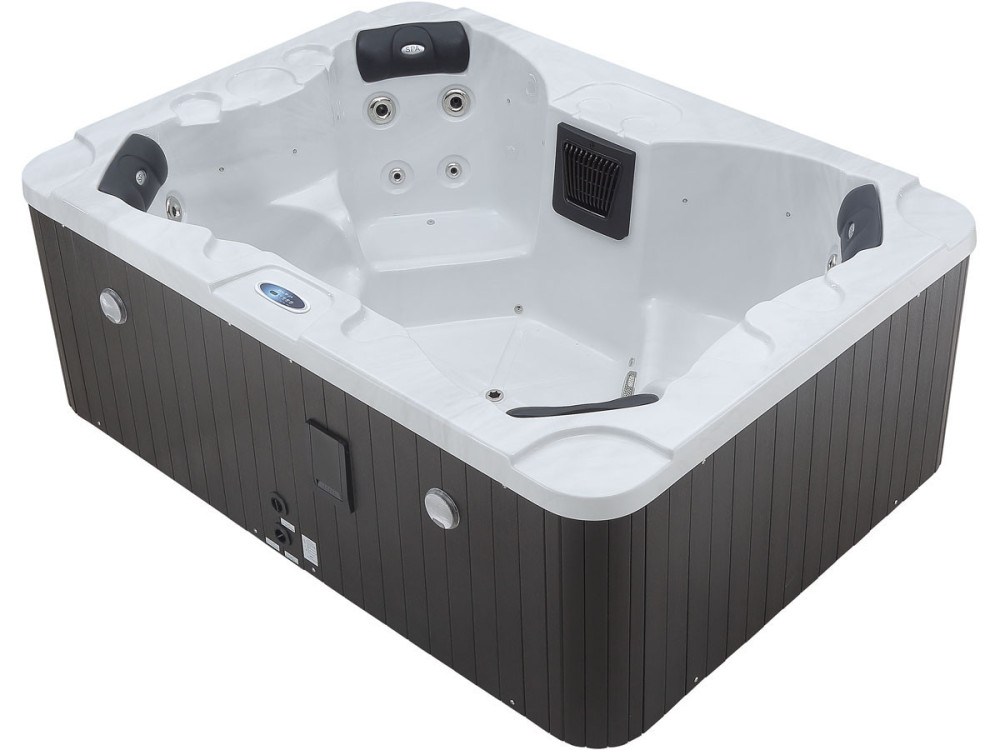 Spa LED "Haïti" 4 plazas - 210 x 152 x 78 cm - Blanco