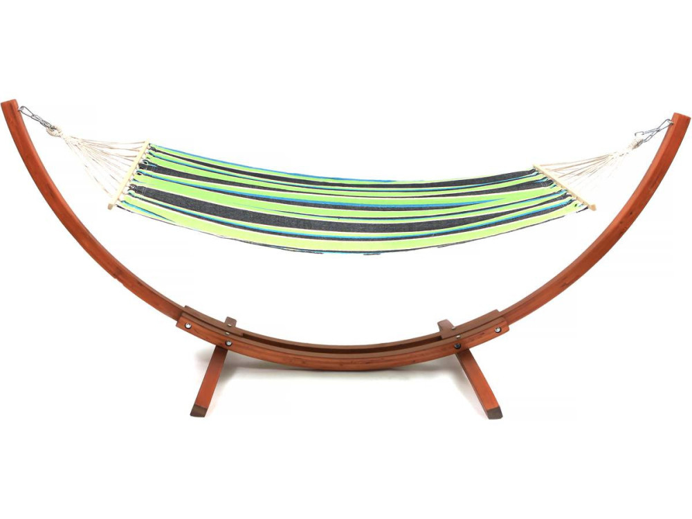 Hamaca de madera con lona de algodón "Dallas" - 3 m - Verde mixto