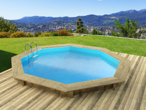Piscina de madera "Verona" - 5.10 x 1.20 m