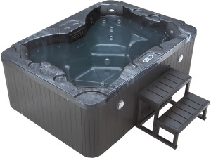 Spa LED "Haïti" 4 plazas - 210 x 152 x 78 cm - Gris