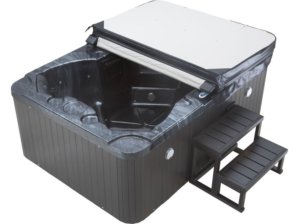 Spa LED "Haïti" 4 plazas - 210 x 152 x 78 cm - Gris