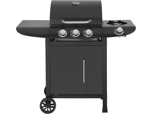 Barbacoa de gas "Feria 4" - 4 fuegos incluido 1 lateral - 11,5 kw - Negro