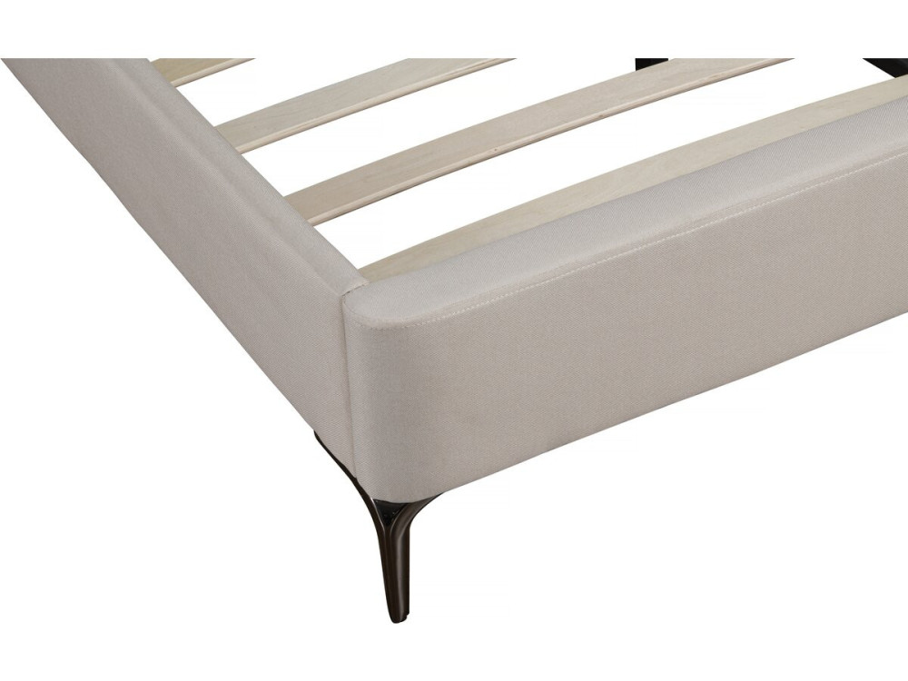 Cama doble de tejido capitoné «Aspen» 180 x 200 cm - Beige
