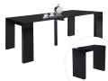 Mesa extensible "Dina" -  200/40 x 94 x 75 cm - Negro laqueado - 200/40 x 94 x 75 cm - Negro laqueado