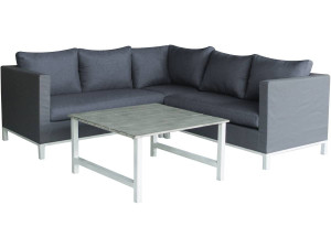 Salon de jardin en aluminio "Turin" - Phoenix - Gris