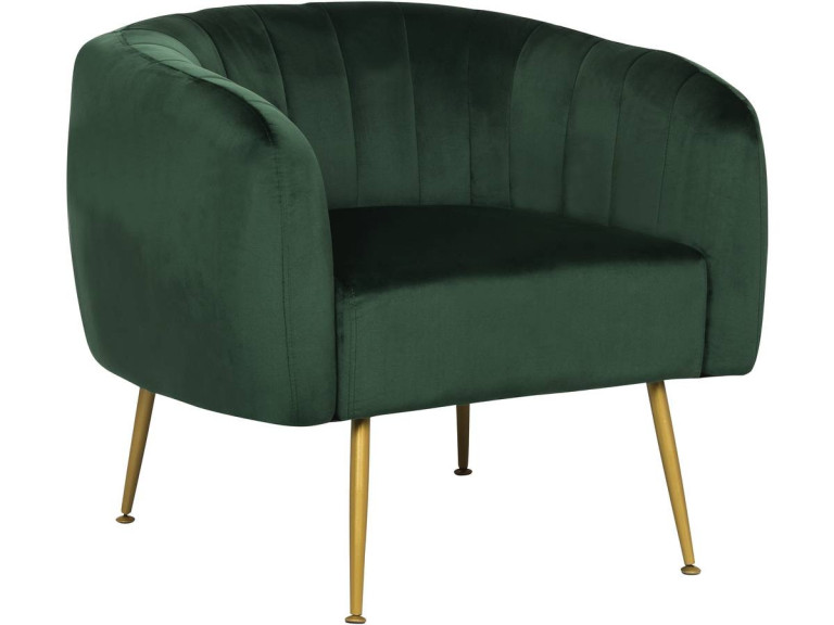 Sillón de tela "Diana" -  81 x 73 x 72 cm - Verde