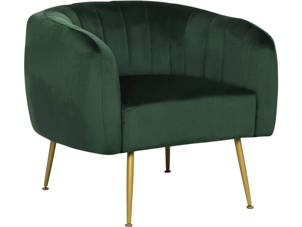 Sillón de tela "Diana" -  81 x 73 x 72 cm - Verde