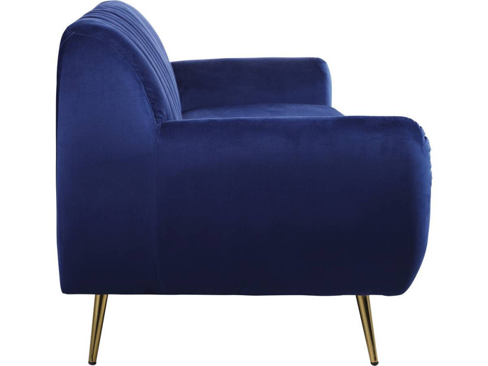 Sofá terciopelo "Evans" - 3 plazas - Azul oscuro
