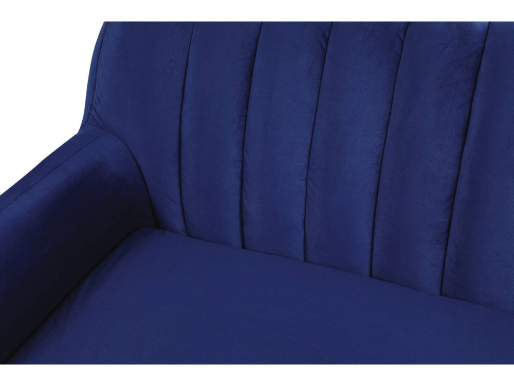 Sofá terciopelo "Evans" - 3 plazas - Azul oscuro