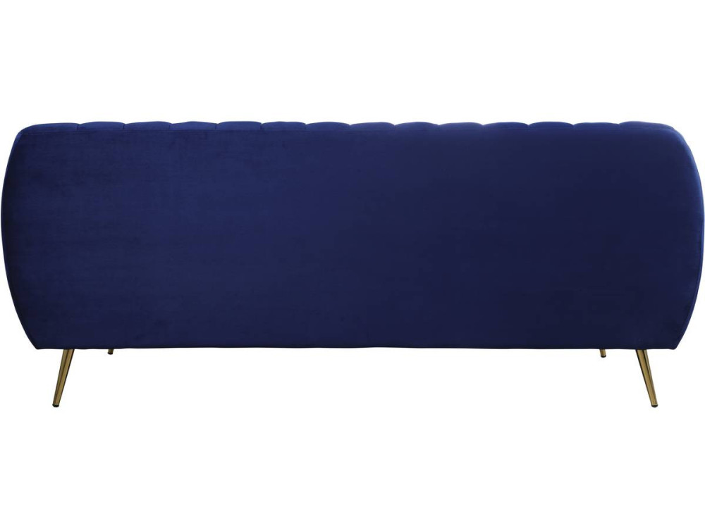 Sofá terciopelo "Evans" - 3 plazas - Azul oscuro