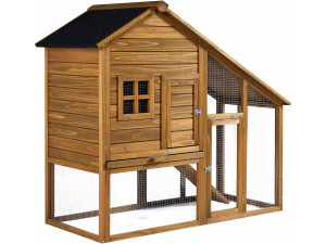 Gallinero de madera "Lily" con caja nido - Marrón