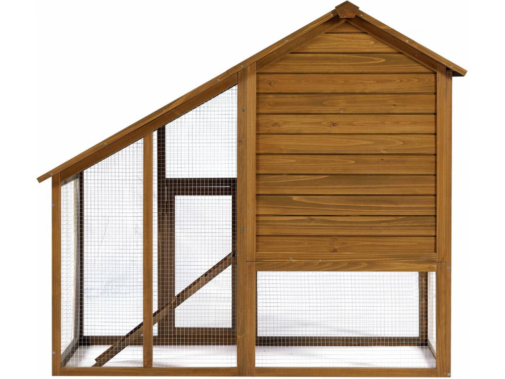 Gallinero de madera "Lily" con caja nido - Marrón
