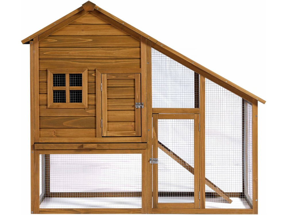 Gallinero de madera "Lily" con caja nido - Marrón
