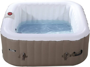 Spa hinchable - "Monac" en PVC - 4 personas - topo/ crema